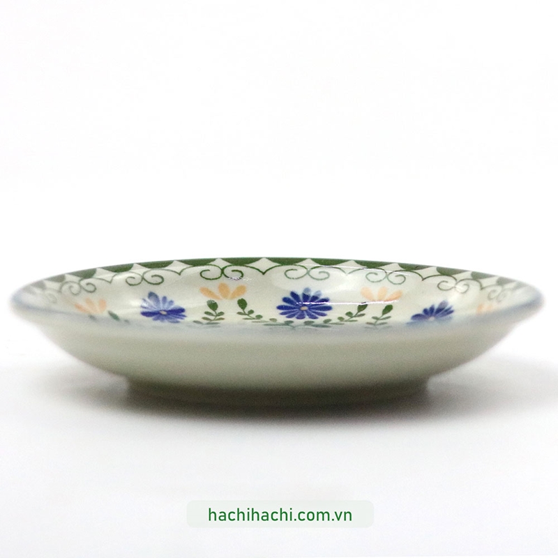 Đĩa gốm Nhật Bản 11cm, đĩa gốm sứ nông lòng, cạn lòng, dùng được lò vi sóng thương hiệu TORI