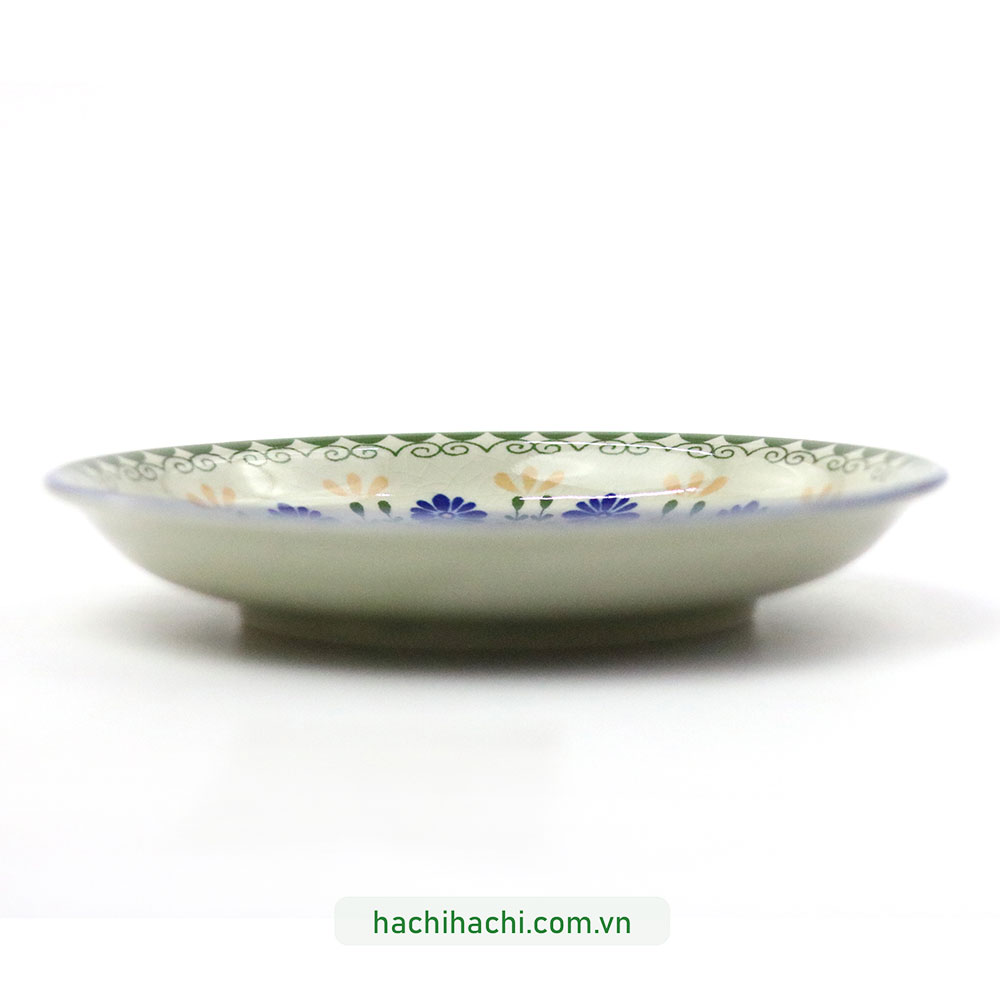Đĩa gốm Nhật Bản 16.5cm, đĩa gốm sứ nông lòng, cạn lòng, dùng được lò vi sóng thương hiệu TORI