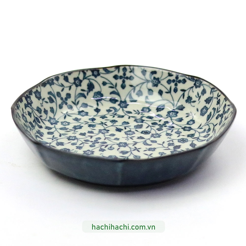 Đĩa sứ Nhật Bản 16cm, đĩa gốm sứ nông lòng, cạn lòng, dùng được lò vi sóng thương hiệu 