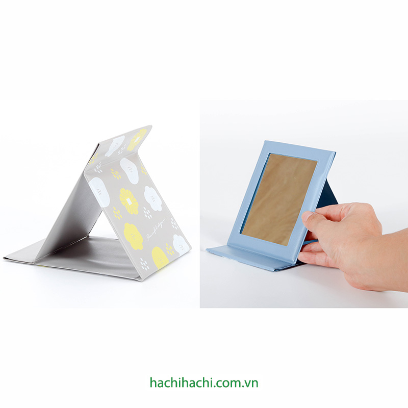 Gương soi gấp gọn, có thể đặt đứng 13x11cm (Nhiều mẫu)-Giao mẫu ngẫu nhiên thương hiệu SYNAPSE