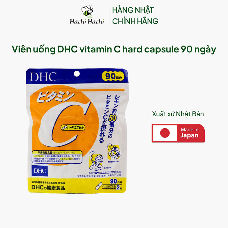 TPBVSK: Viên uống DHC vitamin C hard capsule 90 ngày, duy trì sức khỏe, giảm thâm, da sáng mịn thương hiệu DHC