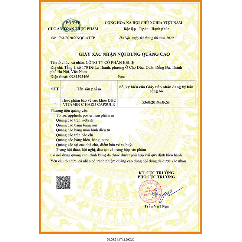 TPBVSK: Viên uống DHC vitamin C Nhật Bản 30 ngày, duy trì sức khỏe, giảm thâm, da sáng mịn thương hiệu DHC