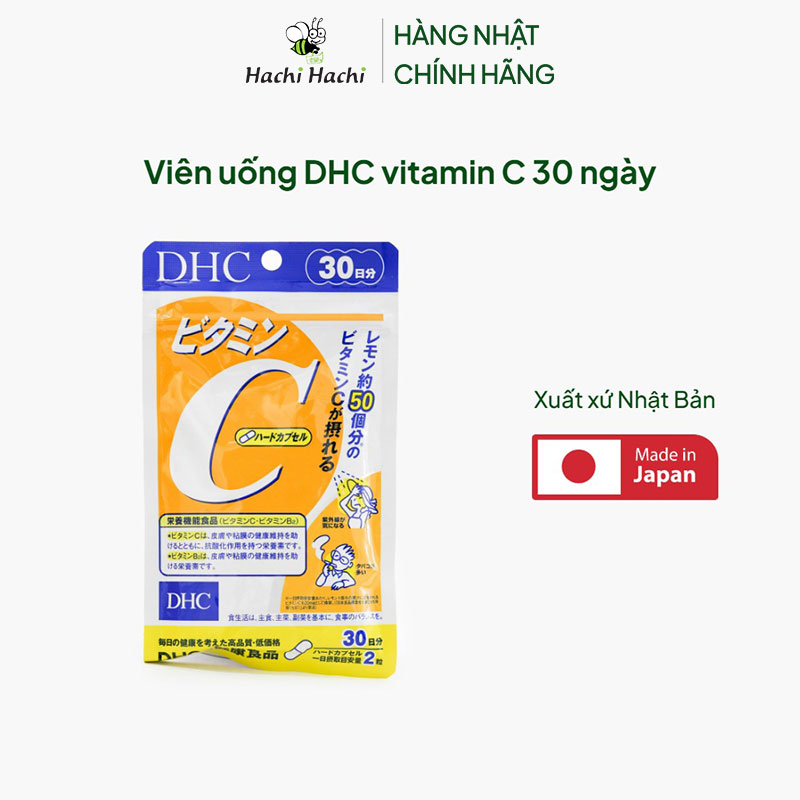 TPBVSK: Viên uống DHC vitamin C Nhật Bản 30 ngày, duy trì sức khỏe, giảm thâm, da sáng mịn thương hiệu DHC