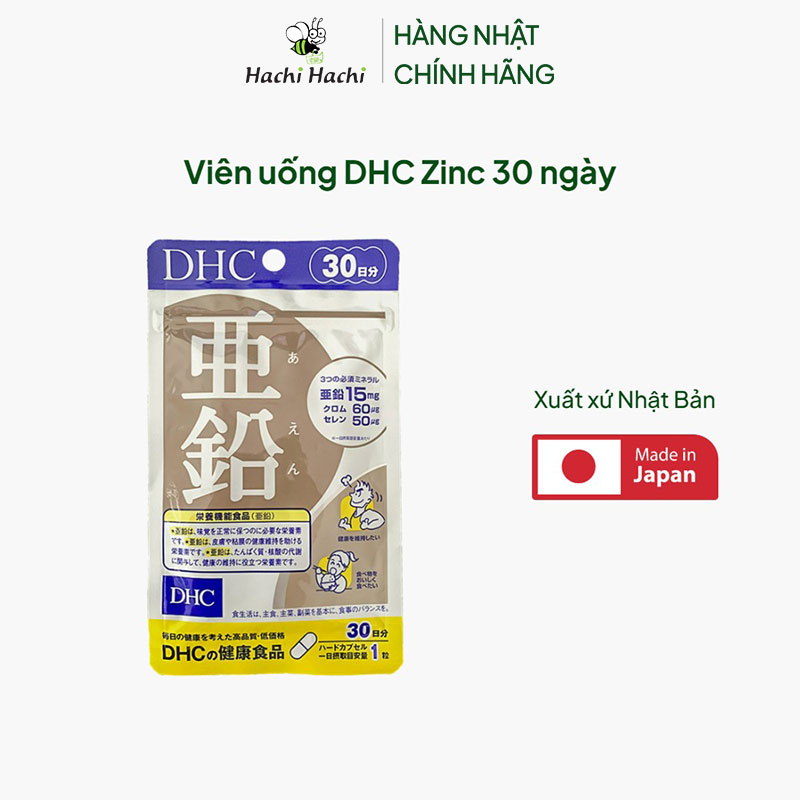 TPBVSK: Viên uống DHC Zinc Nhật Bản 30 ngày, bổ sung kẽm, duy trì sức khỏe, cơ thể khỏe mạnh thương hiệu DHC