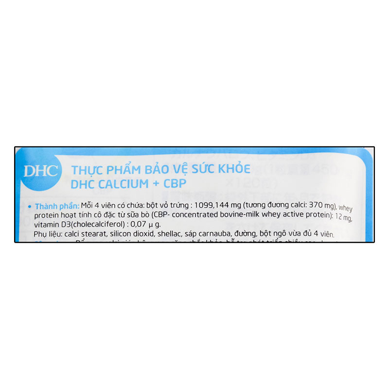 TPBVSK: Viên uống DHC Canxi CBP Nhật Bản 30 ngày, xương răng chắc khỏe, hỗ trợ phát triển chiều cao, giảm loãng xương thương hiệu DHC