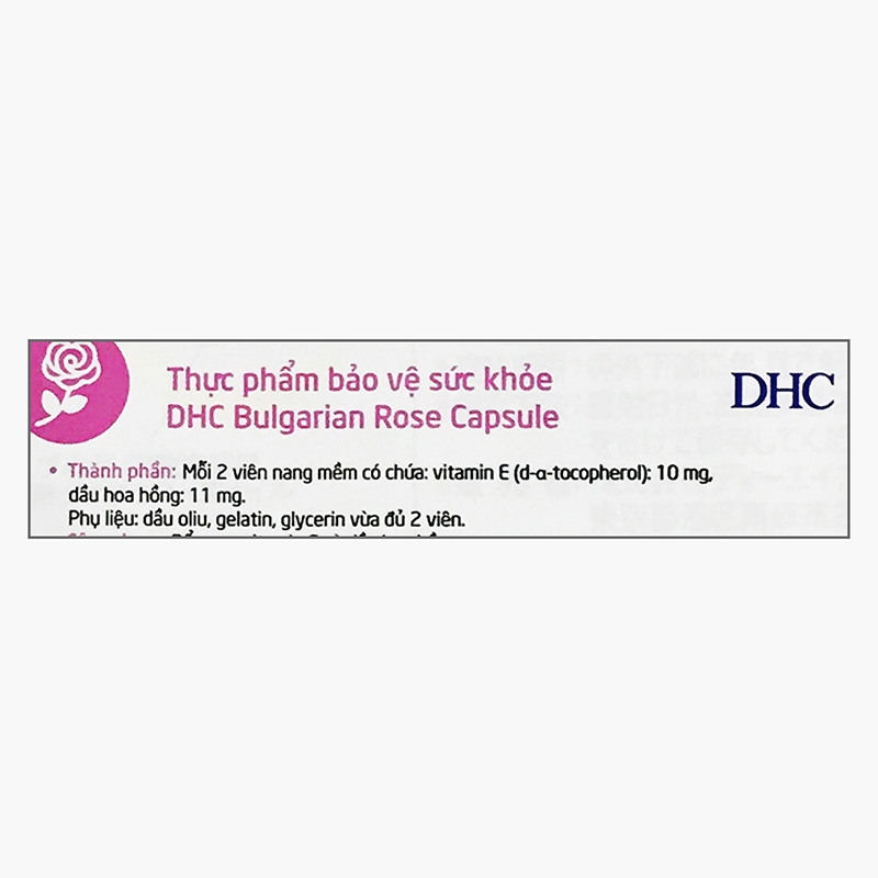 TPBVSK: Viên uống DHC Bulgarian Rose Capsule 30 ngày, bổ sung Vitamin E, dầu hoa hồng  thương hiệu DHC
