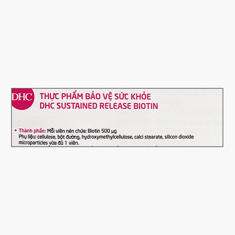TPBVSK: Viên uống Sustained Release Biotin Nhật Bản 30 ngày, dưỡng da và tóc chắc khỏe thương hiệu DHC