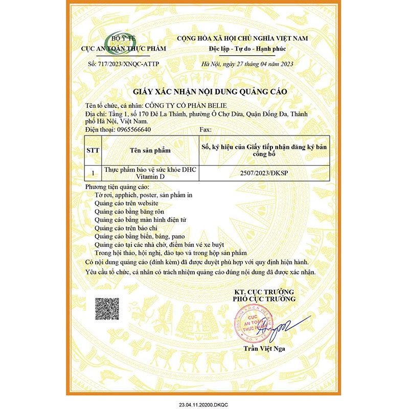 TPBVSK: Viên uống DHC vitamin D Nhật Bản 30 viên, bổ sung vitamin D3 giúp hấp thu canxi thương hiệu DHC