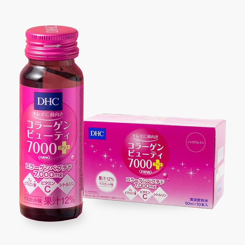 TPBVSK: Nước uống DHC Collagen Nhật Bản Beauty 7000 plus (new) 50ml x 10 chai, hỗ trợ tăng đàn hồi da