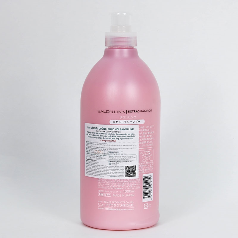 Dầu gội siêu dưỡng, phục hồi Nhật Bản Salon Link Extra Shampoo 1000ml thương hiệu KUMANO YUSHI