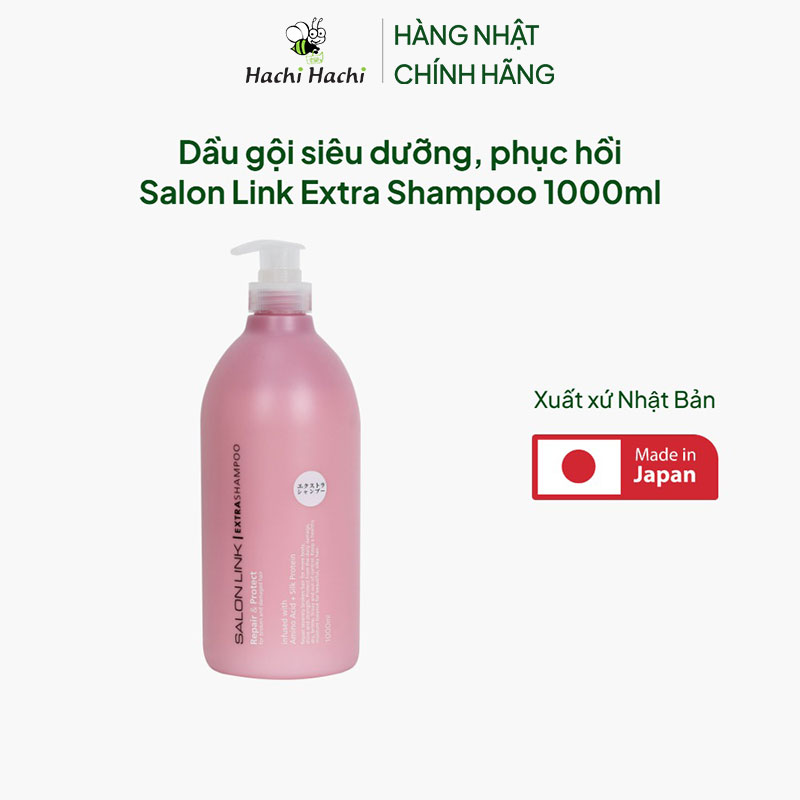 Dầu gội siêu dưỡng, phục hồi Nhật Bản Salon Link Extra Shampoo 1000ml thương hiệu KUMANO YUSHI