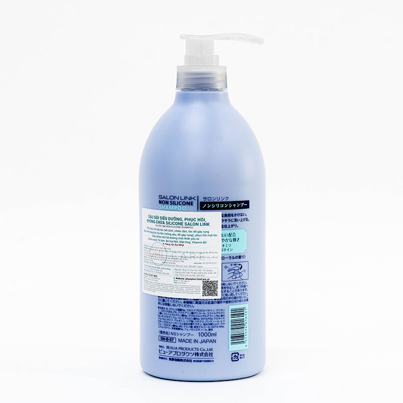 Dầu gội siêu dưỡng phục hồi, không Silicone Nhật Bản Salon Link 1L thương hiệu KUMANO YUSHI