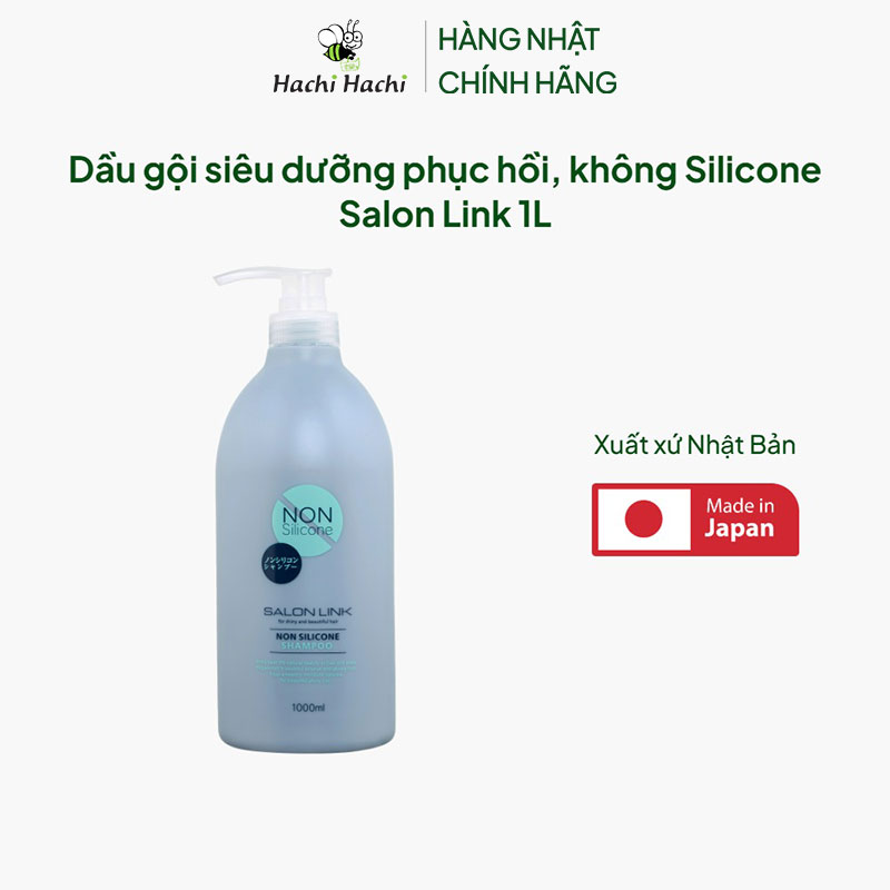 Dầu gội siêu dưỡng phục hồi, không Silicone Nhật Bản Salon Link 1L thương hiệu KUMANO YUSHI