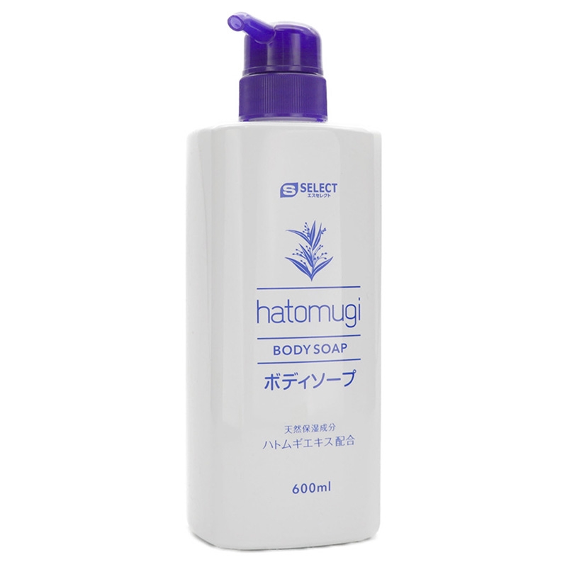 Sữa tắm dưỡng ẩm và làm sáng da Nhật Bản Hatomugi S Select 600ml thương hiệu 