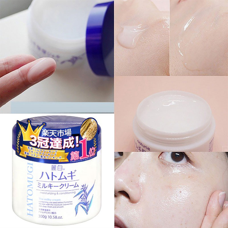 Kem dưỡng da Nhật Bản Hatomugi 300g (Da sáng mịn màng) thương hiệu KUMANO YUSHI