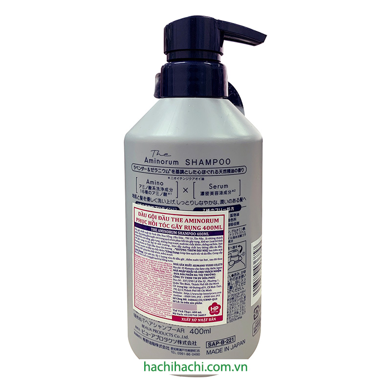 Dầu gội phục hồi tóc gãy rụng Nhật Bản The Aminorum 400ml thương hiệu KUMANO YUSHI