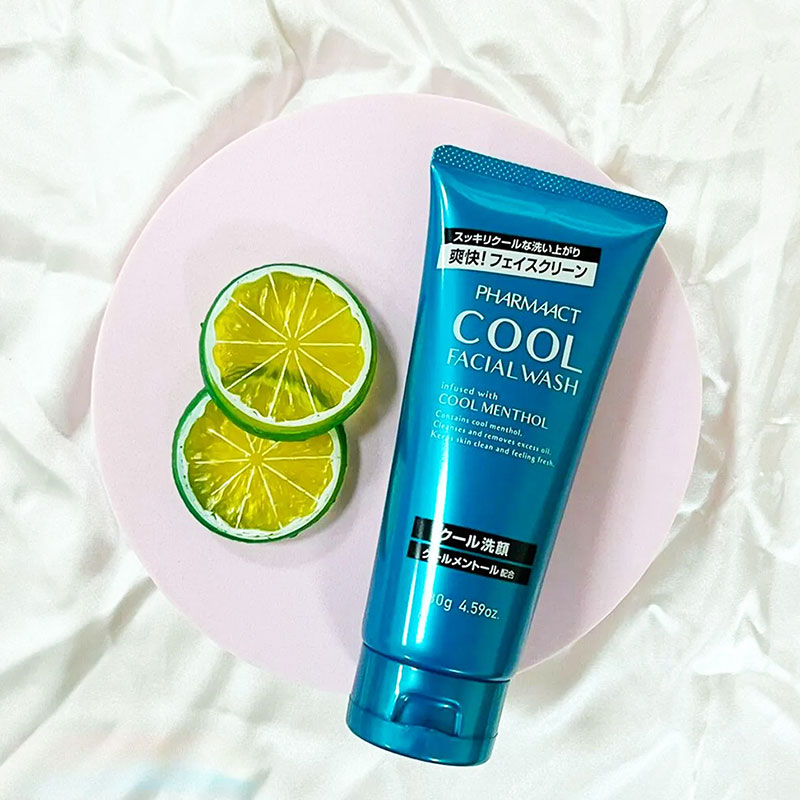 Sữa rửa mặt dành cho nam Nhật Bản Pharmaact cool facial foam 130g thương hiệu KUMANO YUSHI