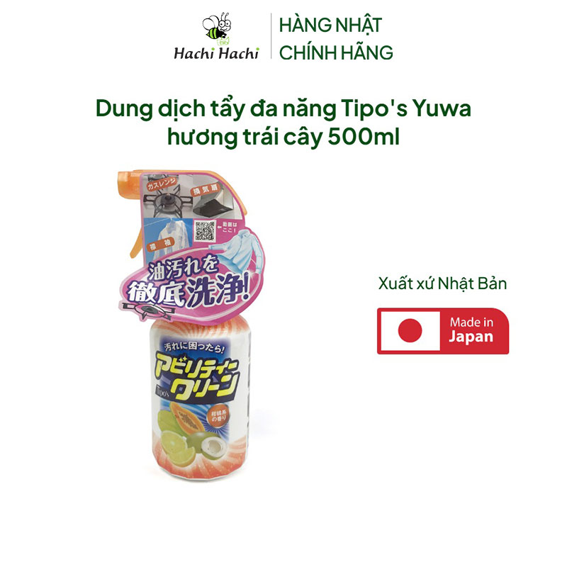 Dung dịch tẩy đa năng Tipo's Yuwa hương trái cây 500ml thương hiệu YUWA