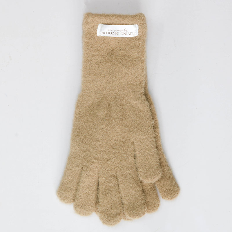 Bao tay, găng tay lông mềm dùng được màn hình cảm ứng Free Size (Beige) thương hiệu KARINPIA