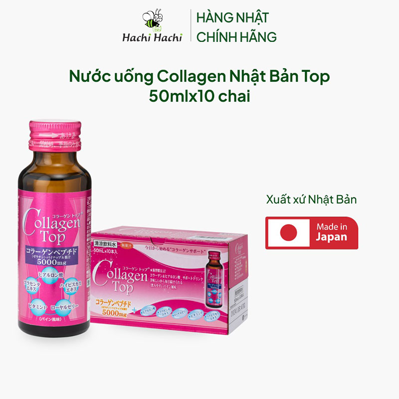TPBS: Nước uống Collagen Nhật Bản Top 50mlx10 chai thương hiệu 