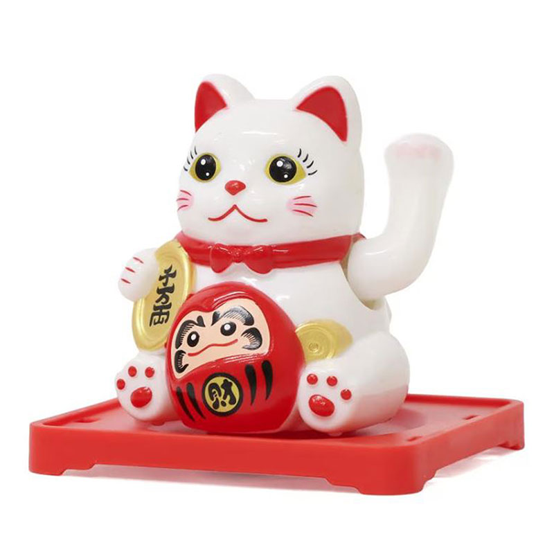 Mèo vẫy tay trang trí & Daruma may mắn Solar năng lượng mặt trời thương hiệu KANEWAKA