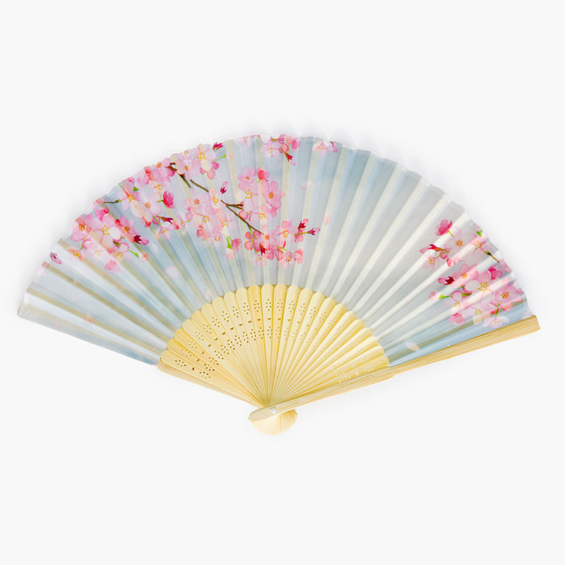 Quạt xếp 21cm hoa anh đào Sakura (Nhiều mẫu)-Giao mẫu ngẫu nhiên thương hiệu KARINPIA