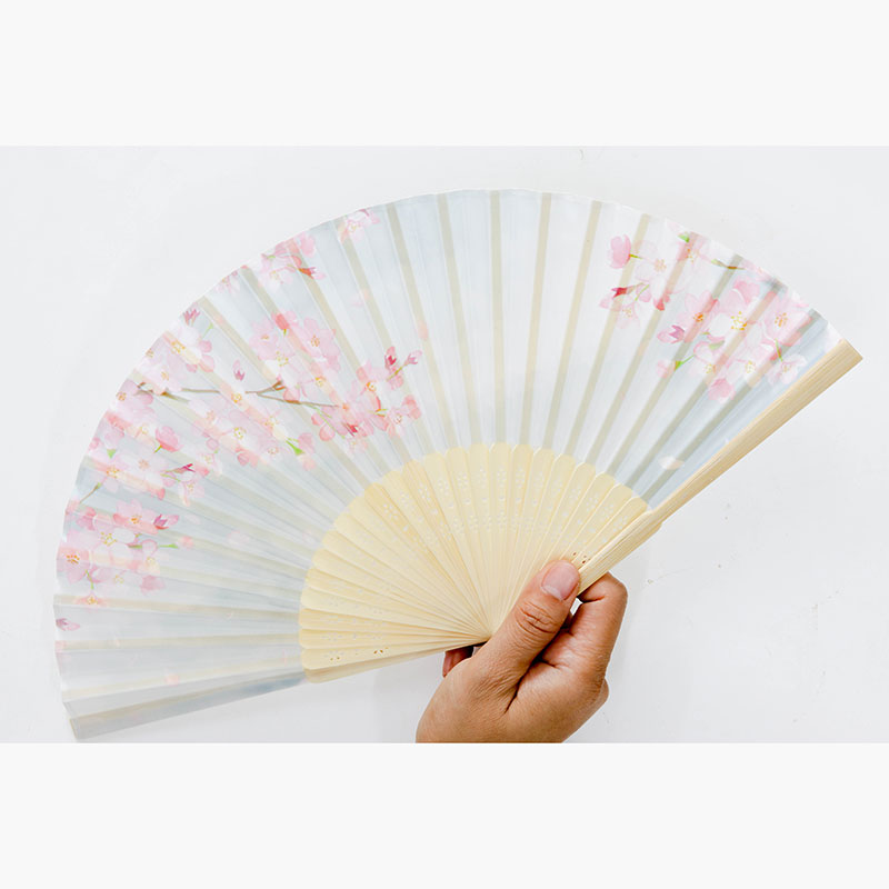 Quạt xếp 21cm hoa anh đào Sakura (Nhiều mẫu)-Giao mẫu ngẫu nhiên thương hiệu KARINPIA