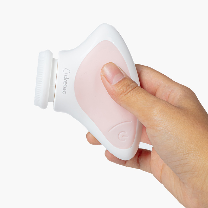 Máy rửa mặt massage làm sạch sâu 2 chế độ chống thấm nước Dretec MS-103 (Hồng) Kèm 2 đầu lông silicon thay thế thương hiệu DRETEC