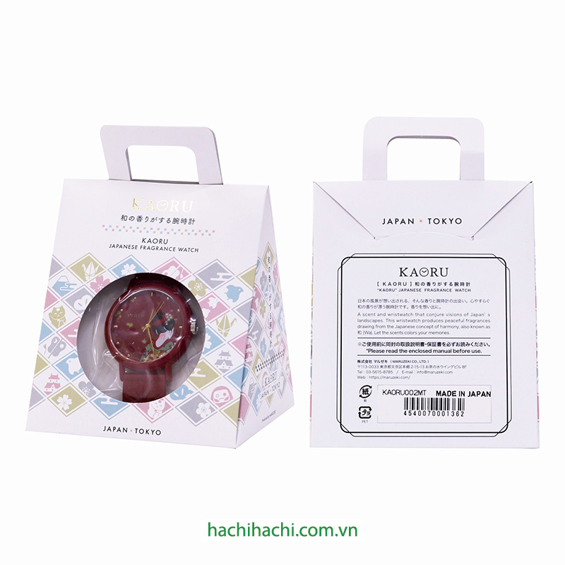Đồng hồ hương thơm KAORU Nhật Bản 38mm (Kyoto - Hương hoa trà Tsubaki) thương hiệu 