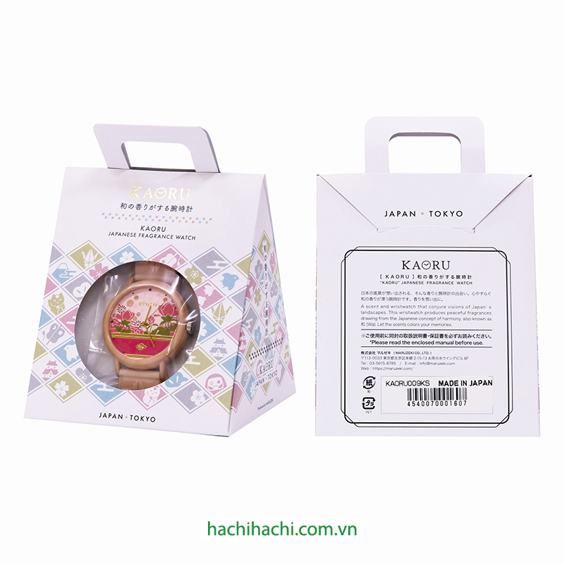 Đồng hồ hương thơm KAORU Nhật Bản 38mm (Kyoto - Hương hoa Sakura) thương hiệu 