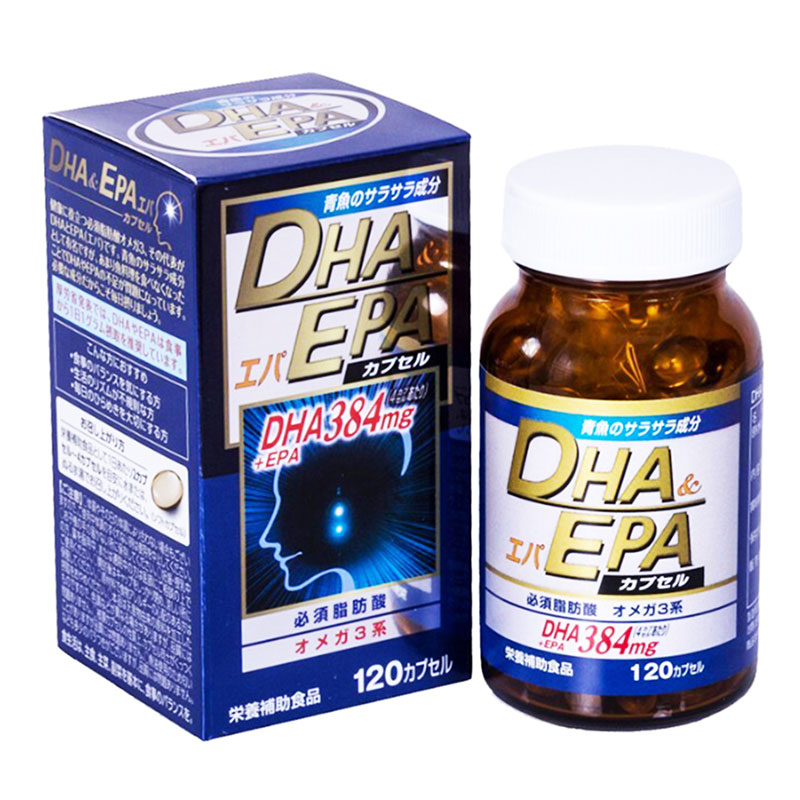 TPBVSK: Viên uống DHA EPA Soft Capsule Nhật Bản120 viên, bổ não, mắt, giảm cholesterol thương hiệu 