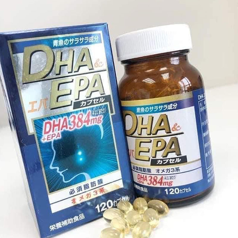 TPBVSK: Viên uống DHA EPA Soft Capsule Nhật Bản120 viên, bổ não, mắt, giảm cholesterol thương hiệu 