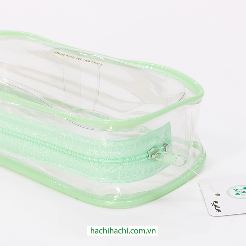 Túi đựng bút trong suốt 20.5x8.5cm (Nhiều mẫu)-Giao mẫu ngẫu nhiên thương hiệu AMIFA