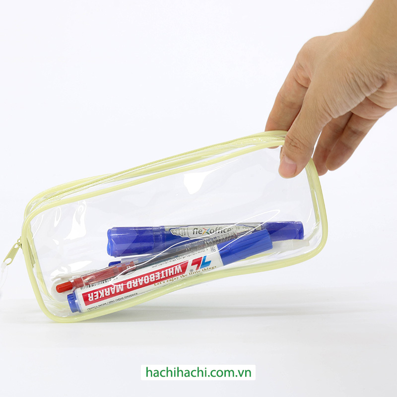 Túi đựng bút trong suốt 20.5x8.5cm (Nhiều mẫu)-Giao mẫu ngẫu nhiên thương hiệu AMIFA