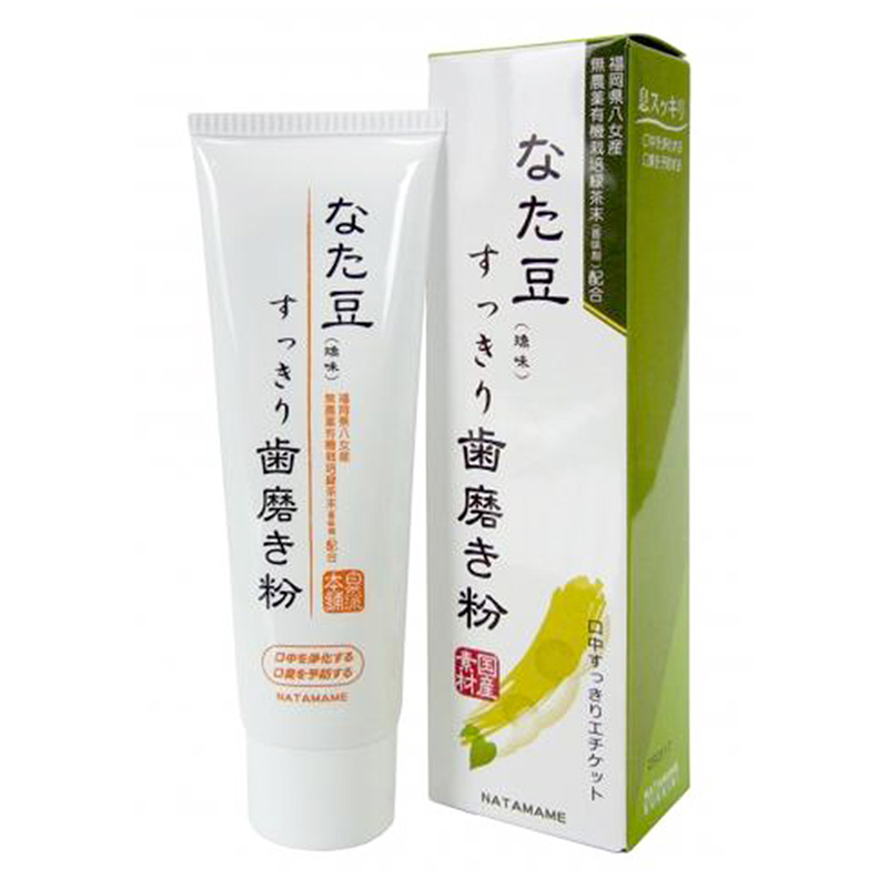 Kem đánh răng Nhật Bản trà xanh Natamame trắng răng thơm miệng 140g thương hiệu 