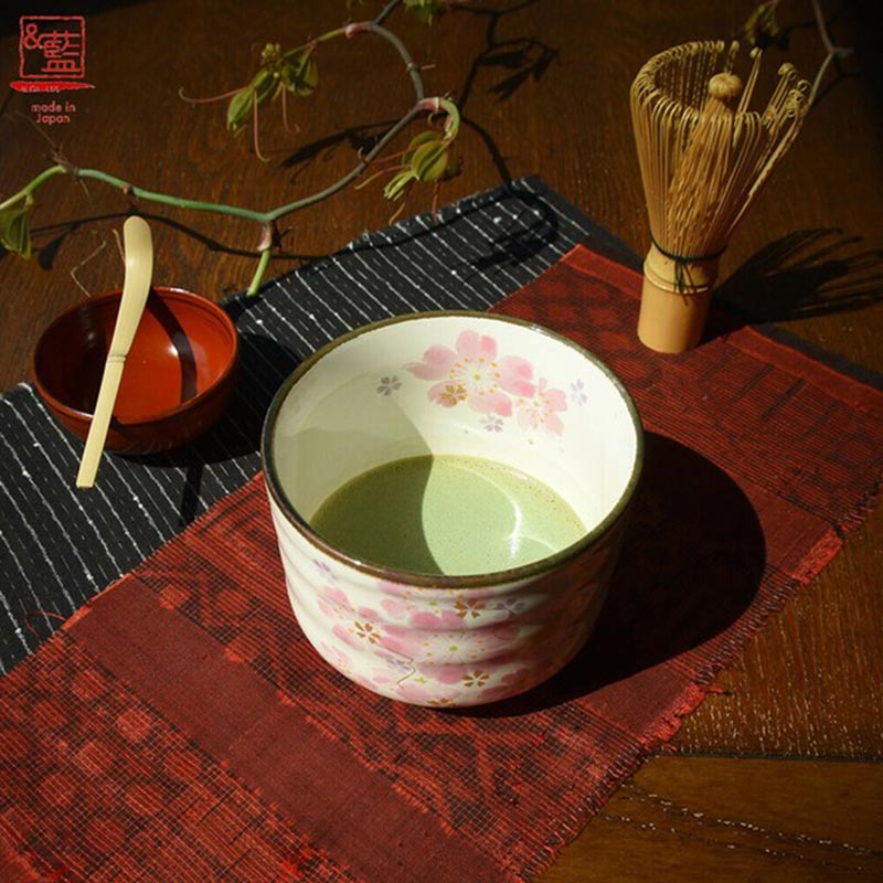 Bộ dụng cụ pha Matcha Nhật Bản cao cấp 3 món (Hoa xuân Sakura) thương hiệu 