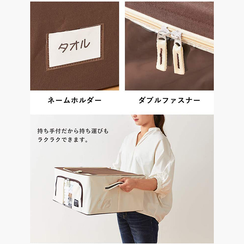 Hộp đựng quần áo gấp gọn 50x40cm Có cửa sổ (Nhiều mẫu)-Giao mẫu ngẫu nhiên thương hiệu WATTS