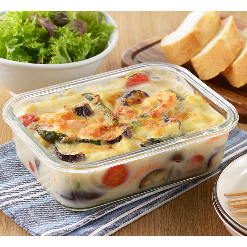 Hộp thủy tinh chịu nhiệt khóa chặt 1.1L thương hiệu TAKEDA