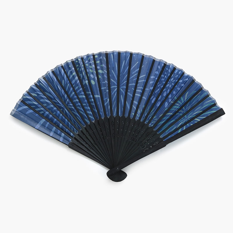 Quạt xếp cầm tay 21cm họa tiết pháo hoa thương hiệu TAKEDA
