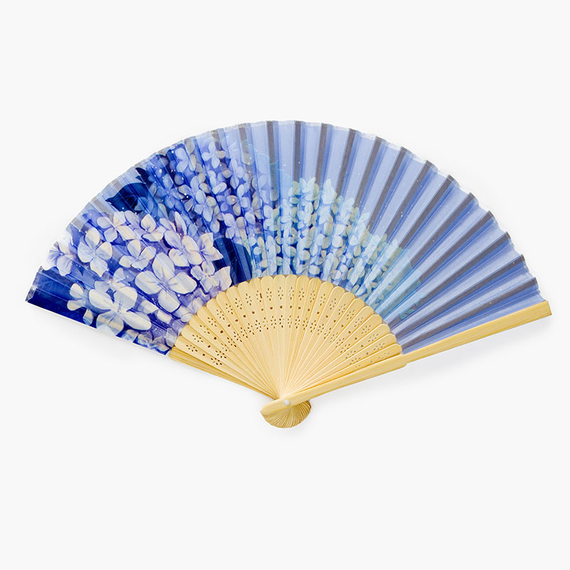 Quạt xếp 21cm hoa cẩm tú cầu (Nhiều mẫu)-Giao mẫu ngẫu nhiên thương hiệu TAKEDA