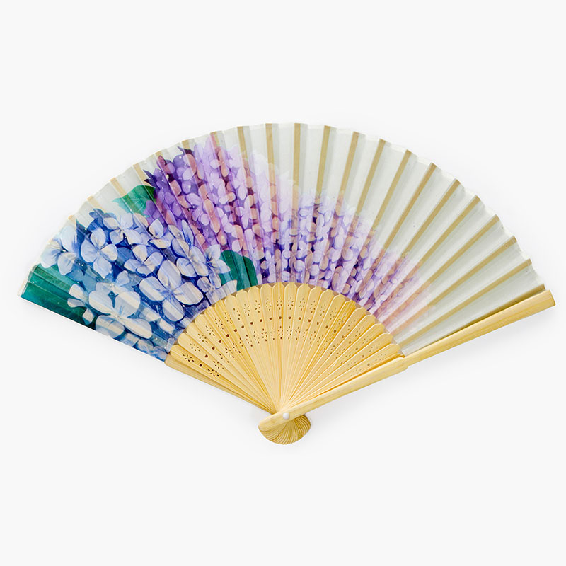 Quạt xếp 21cm hoa cẩm tú cầu (Nhiều mẫu)-Giao mẫu ngẫu nhiên thương hiệu TAKEDA