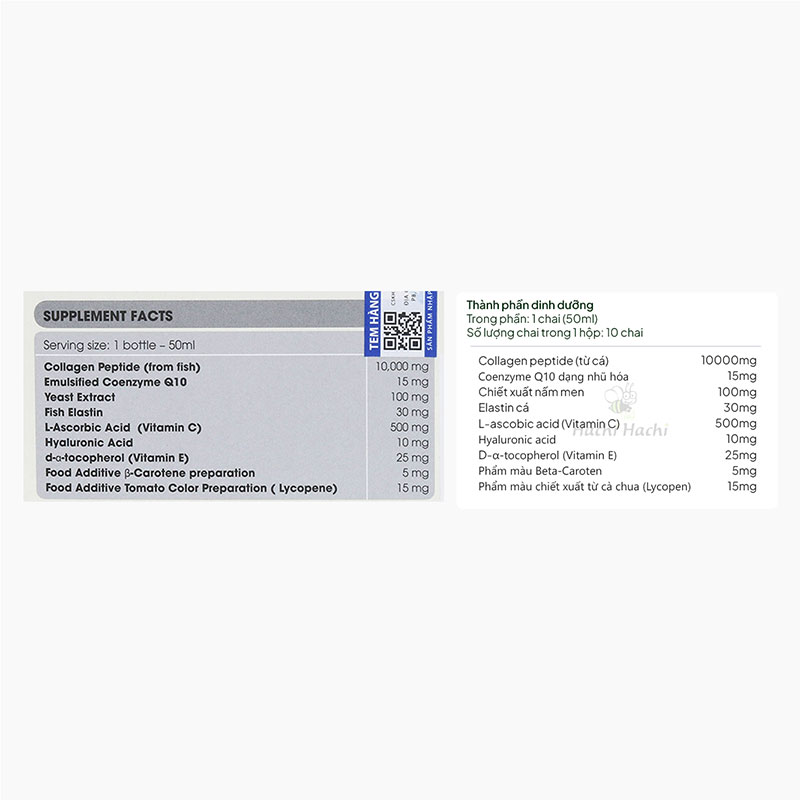TPBVSK: Nucos  Spa 50mlx10 chai thương hiệu NUCOS