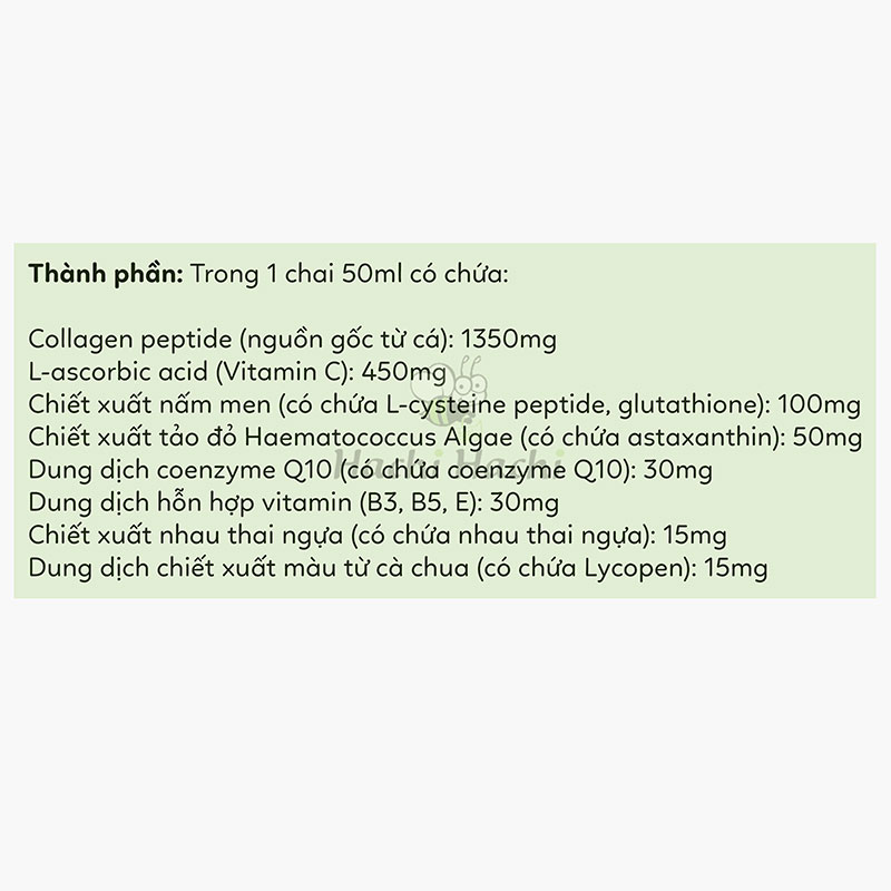 TPBVSK: Nước uống Nucos Super White Nhật Bản 50mlx10 chai, bổ sung Collagen, giảm nám, dưỡng da sáng đẹp thương hiệu NUCOS