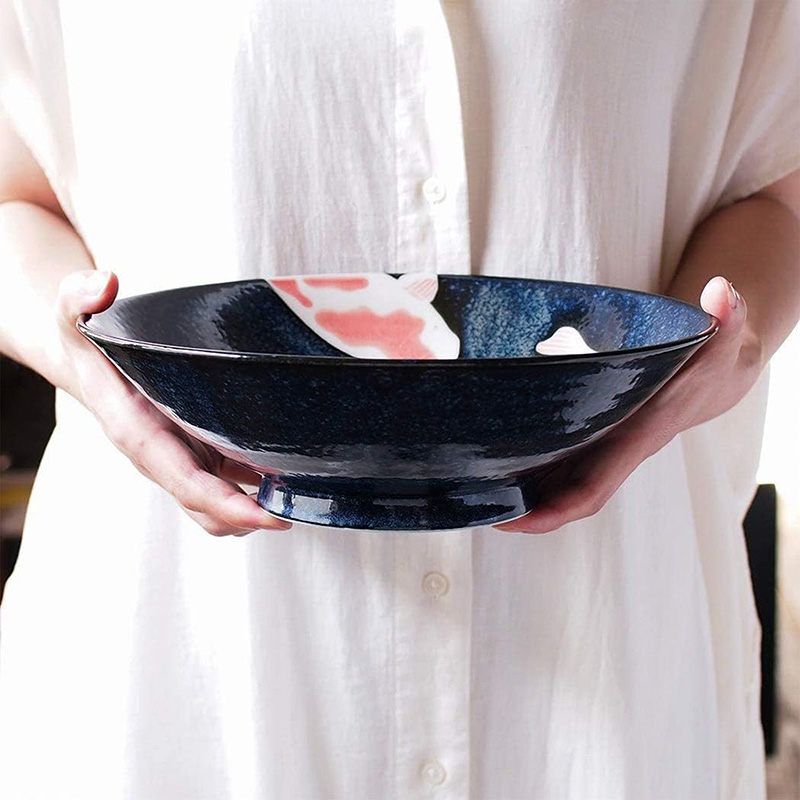 Tô sứ Nhật Bản 14.5cm (Cá Koi), dùng được lò vi sóng thương hiệu 
