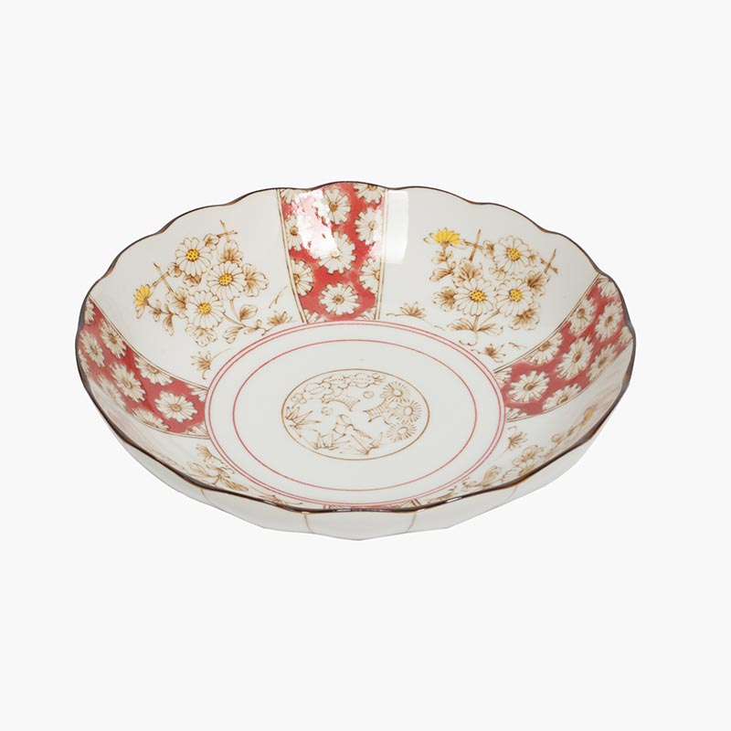Đĩa sứ Nhật Bản 20.5cm sâu lòng, đĩa gốm sứ nông lòng, cạn lòng, dùng được lò vi sóng thương hiệu 