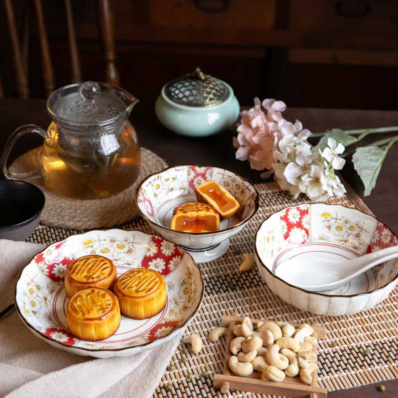 Tô sứ Nhật Bản 14cm (Hoa cúc), dùng được lò vi sóng thương hiệu 