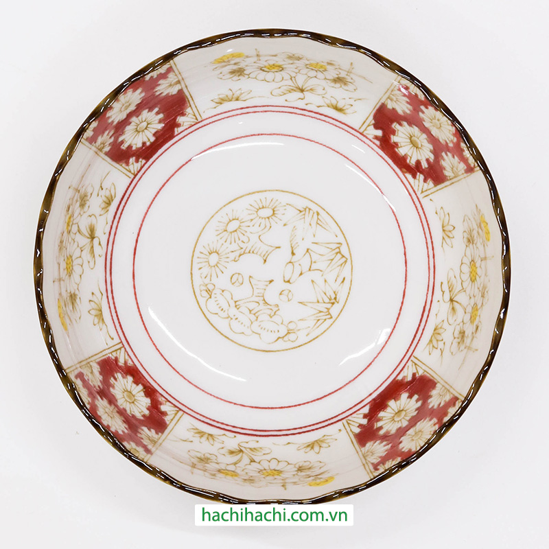 Tô sứ Nhật Bản 14cm (Hoa cúc), dùng được lò vi sóng thương hiệu 