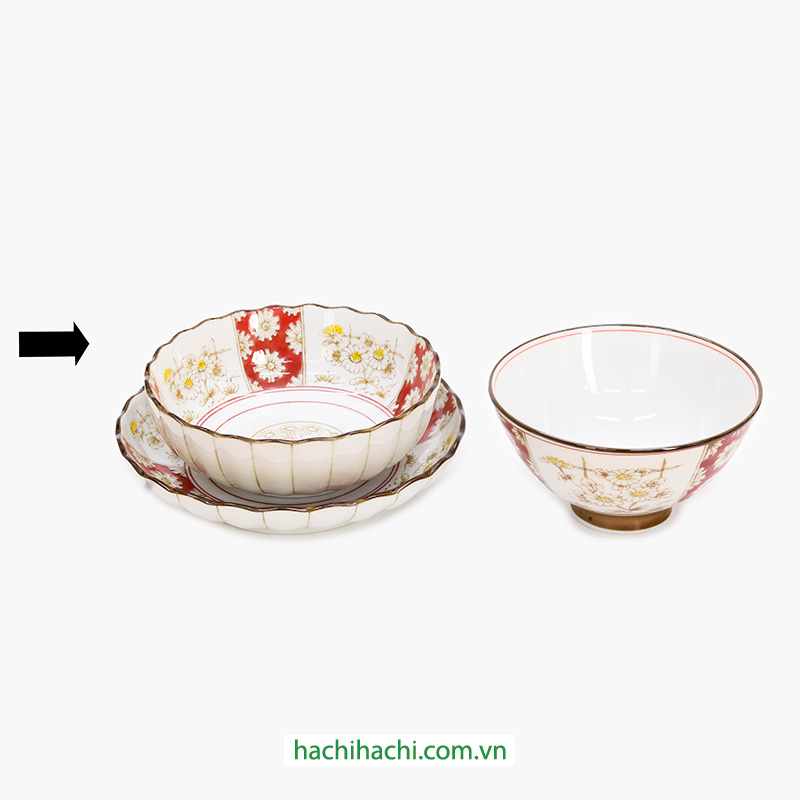 Tô sứ Nhật Bản 14cm (Hoa cúc), dùng được lò vi sóng thương hiệu 
