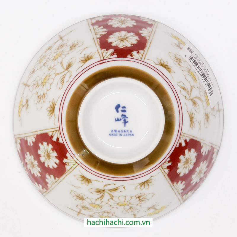Chén bát sứ Nhật Bản, chén bát ăn cơm 12.5cm (Hoa cúc), dùng được lò vi sóng thương hiệu 