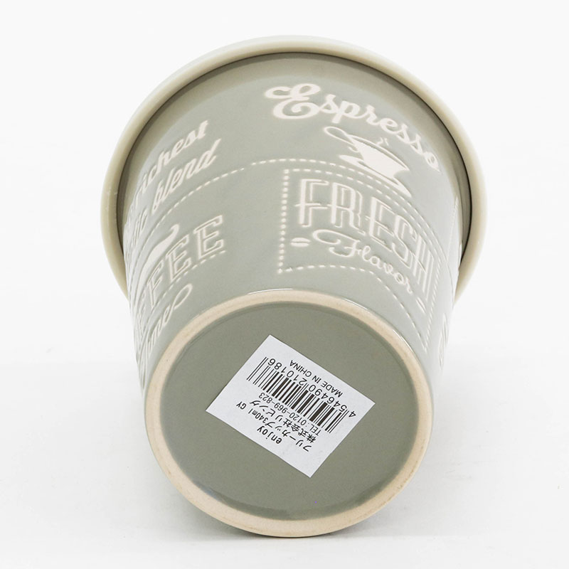 Ly gốm Living, ca, cốc gốm sứ 340ml kèm nắp có miệng uống trực tiếp thương hiệu LIVING